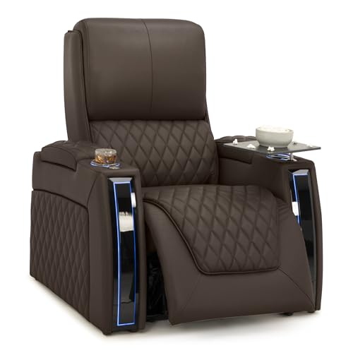 Apex Home Theater Seating Brown Single Recliner