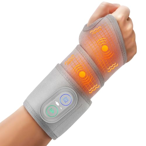 Wrist Heating Pad Brace Wrap Red Light Massage Carpal Tunnel