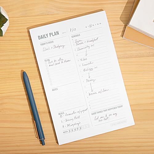Daily Planner Notepad with Hourly Schedule