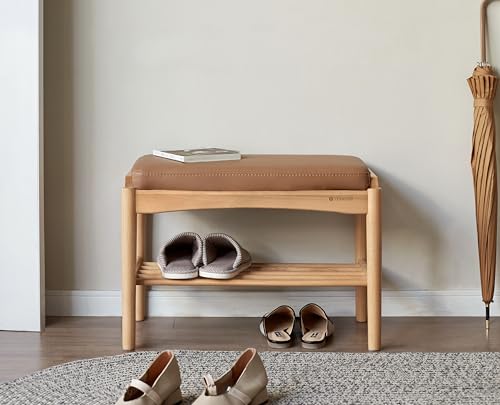 Oak Wood Shoe Bench