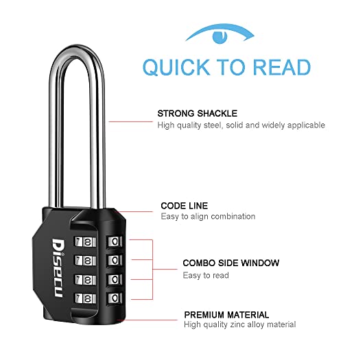 1 Pack disecu 4 Digit Combination Lock (2 Count)