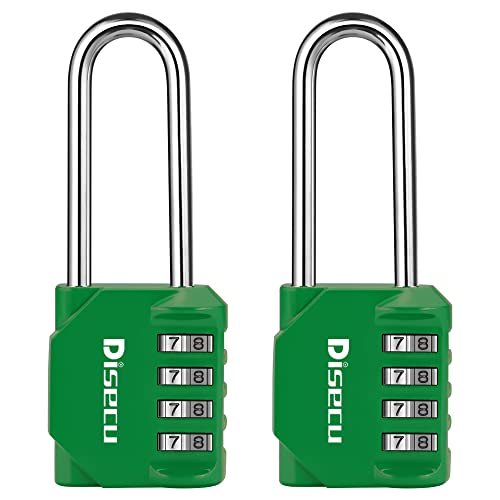 2 Pack disecu 2.6 Inch Long Shackle Combination Lock (2 Count)