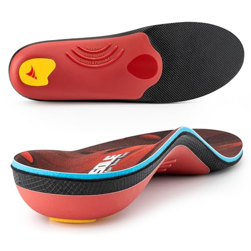 250+ lbs Plantar Fasciitis High Arch Support Insole for Men Women