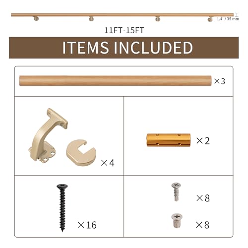 14FT Handrails for indoor&outdoor stairs