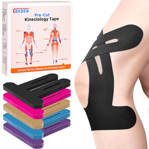 Precut Kinesiology Tape for Knees (10 Count)