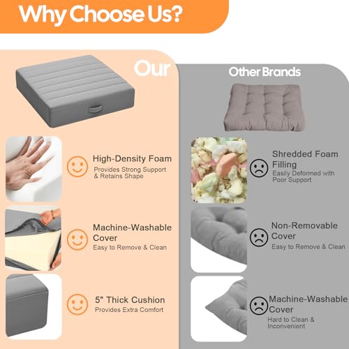 Square Floor Pillow for Adults Kids