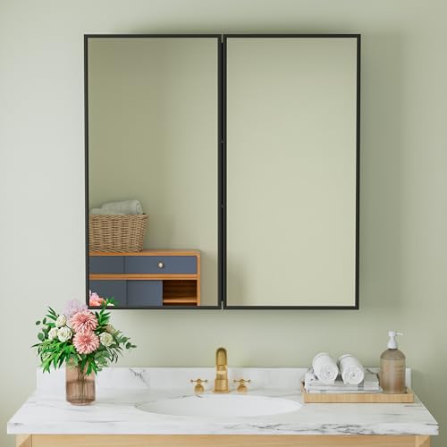 30 x 30 Inch Framed Medicine Cabinet Mirror