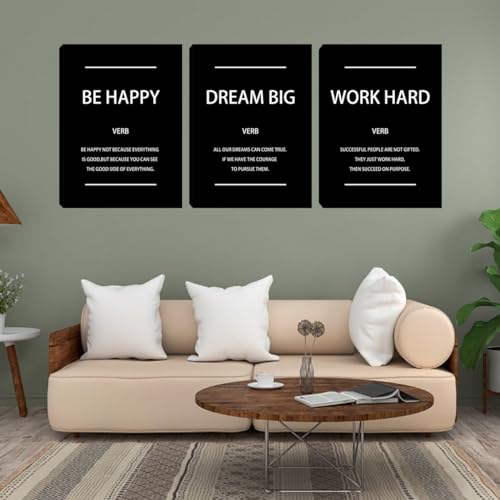 Motivational Office Wall Art (3 Count)