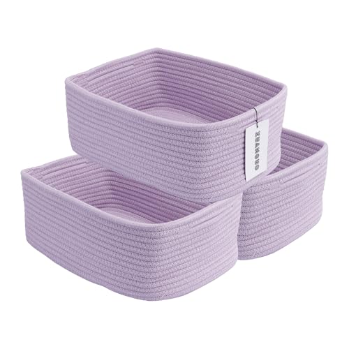 Small Woven Storage Baskets for Shelves (3 Count)
