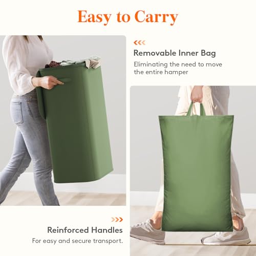 105L Large Laundry Basket with Lid