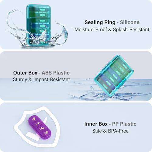Weekly Pill Organizer 4 Times a Day