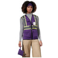 Purple high visibility vest