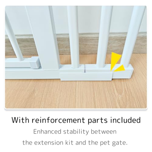Extra Tall Cat Gate Extension Kit 61.02" High 4.13" Wide White