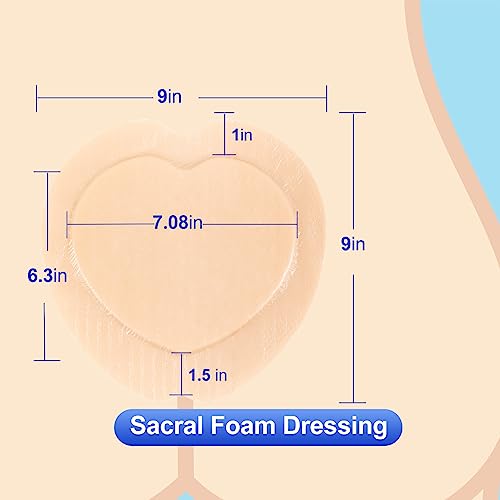 Sacral Silicone Foam Dressing 9x9 5 PCS (5 Count)