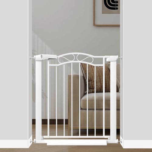 Extra Wide Press Mounted Baby Gate Indoor for Kids Or Pets Walk Thru No Drill Long Dog Gates for The House Doorway Child Safety Gate 29.53"