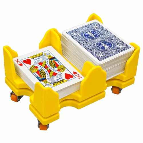 Card Holder 4 Deck Playing Cards Tray Organizes Multiple Decks for Canasta