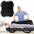 Bed Positioning Pad with Reinforced Handles 48" x 40" Lifting Turning Patient Sheet Transfer Blanket for Caregiver