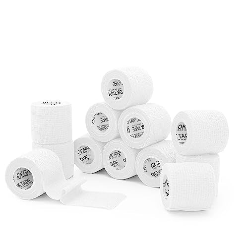 Self Adherent Cohesive Bandages Wrap 12Packs 2" x 5 Yards (12 Count)