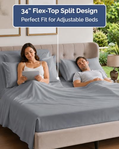 Flex Top Split Head King 6 Piece Sheet Set