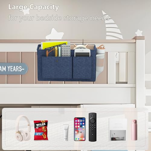 Bedside Caddy Bedside Storage Hanging Organizer for Bunk Dorm Bed Rail