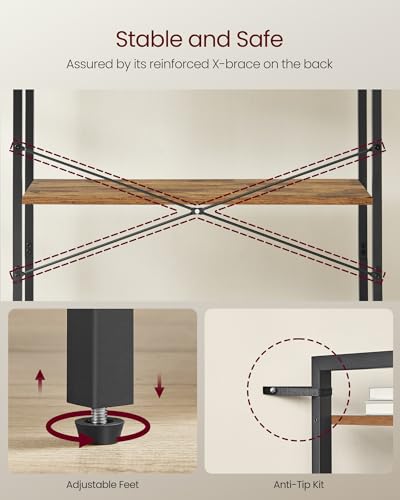 4 Tier Tall Bookshelf