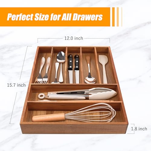 Bamboo Silverware Organizer
