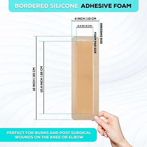 Silicone Foam Adhesive Dressing with Border (5 Count)