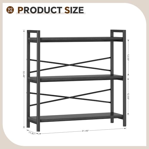 Book Shelf 3 Tier Bookshelf 31.49" Width