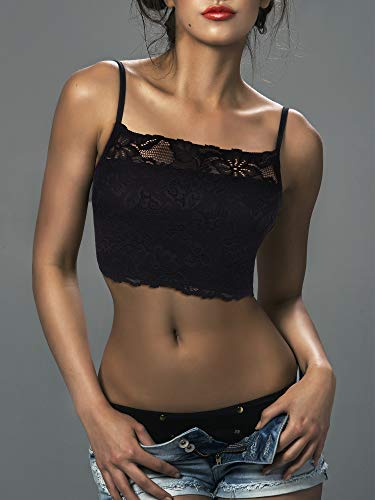 4 Pieces Women's Lace Camisole Stretch Half Cami Breathable Bra Comfort Lace Bralette Top for lady Girls - Bel Marant