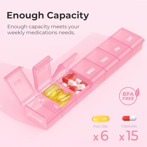 Weekly Pill Organizer with Effortless Opening Design