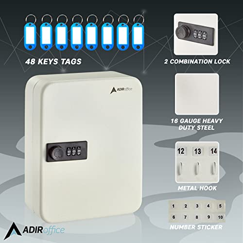Steel Combination Lock Keys Cabinet Security Storage Box Organizer Holder Locked Key Box Wall Mount 30 Slots