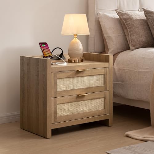 Night Stand with 2 Large Drawers