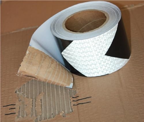Black White Reflective Tape Outdoor Waterproof 3 inch X 66 feet