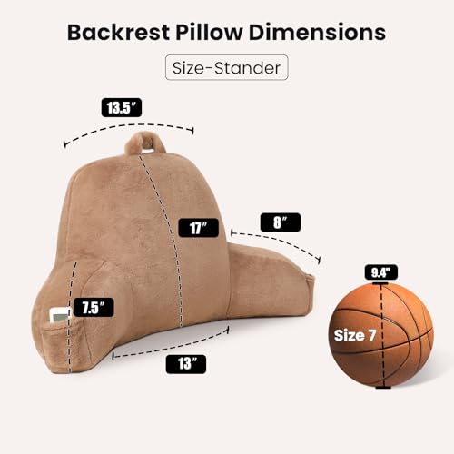 Soft Reading Pillow for Bed with Arms