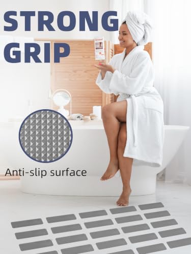 12PCS Strip Non Slip Bathtub Stickers with Scraper (12 Count)