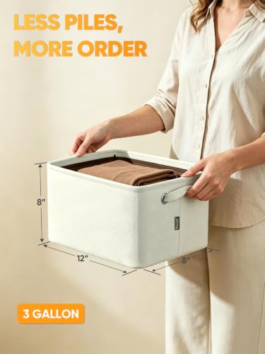 2 Pack Fabric Closet Storage Bins for Shelves (2 Count)