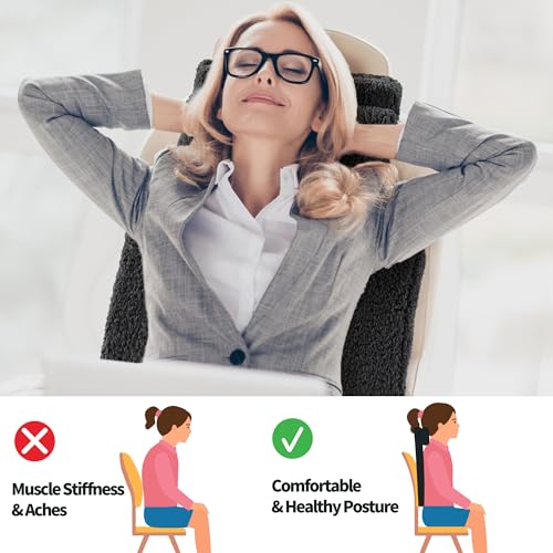 Sherpa Fleece Lumbar Support Pillow with Headrest for Recliner