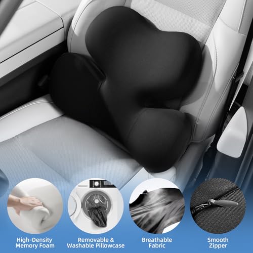 Ergonomic Memory Foam Lumbar Support Pillow for Car