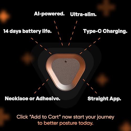 Straight Plus AI Powered Posture Corrector Trainer Device