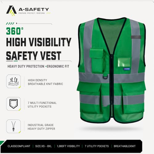 XSmall Green hi vis vest xs