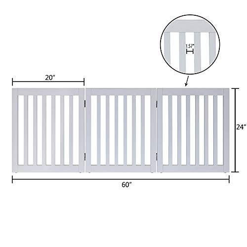 24”H Free Standing Pet Gate for Dog Cat