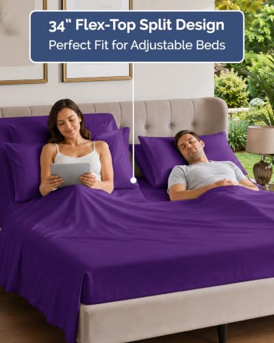 Flex Top Split Head King 6 Piece Sheet Set