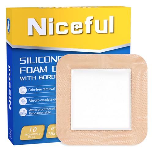 Silicone Foam Dressing 6"x6" 10 Count