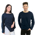 Dialysis Unisex Post Surgery & Rehab Dual Access Crew Neck Snap Full Sleeve Shirt