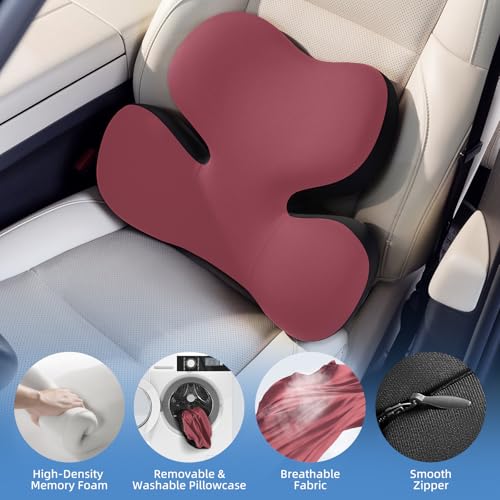 Ergonomic Memory Foam Lumbar Support Pillow for Car