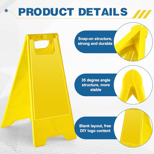 10 Pack 24" Height Blank Floor Sign Yellow A (10 Count)