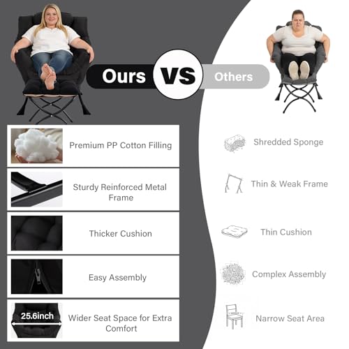 Modern Lazy Chair with Ottoman