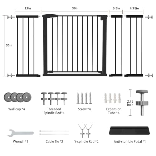 36 63" Extra Wide Baby Gate for Stairs