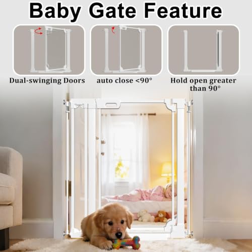 40" Extra Tall Clear Acrylic Dog Gate 29.52