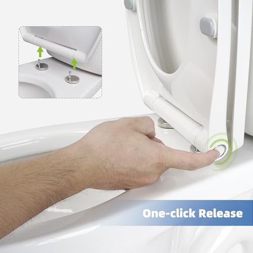 Universal Elongated Toilet Seat Softclose Cover